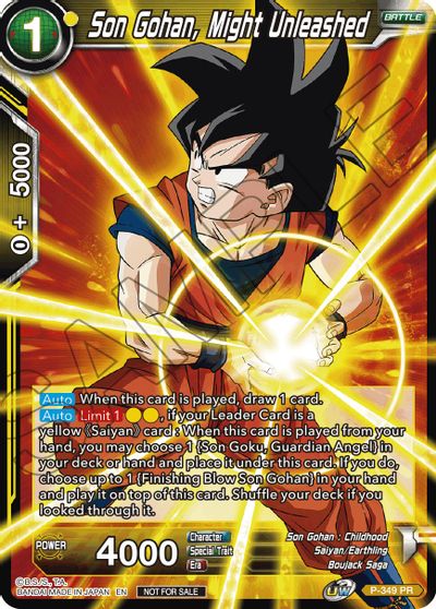 Son Gohan, Might Unleashed (P-349) [Tournament Promotion Cards] | Pegasus Games WI
