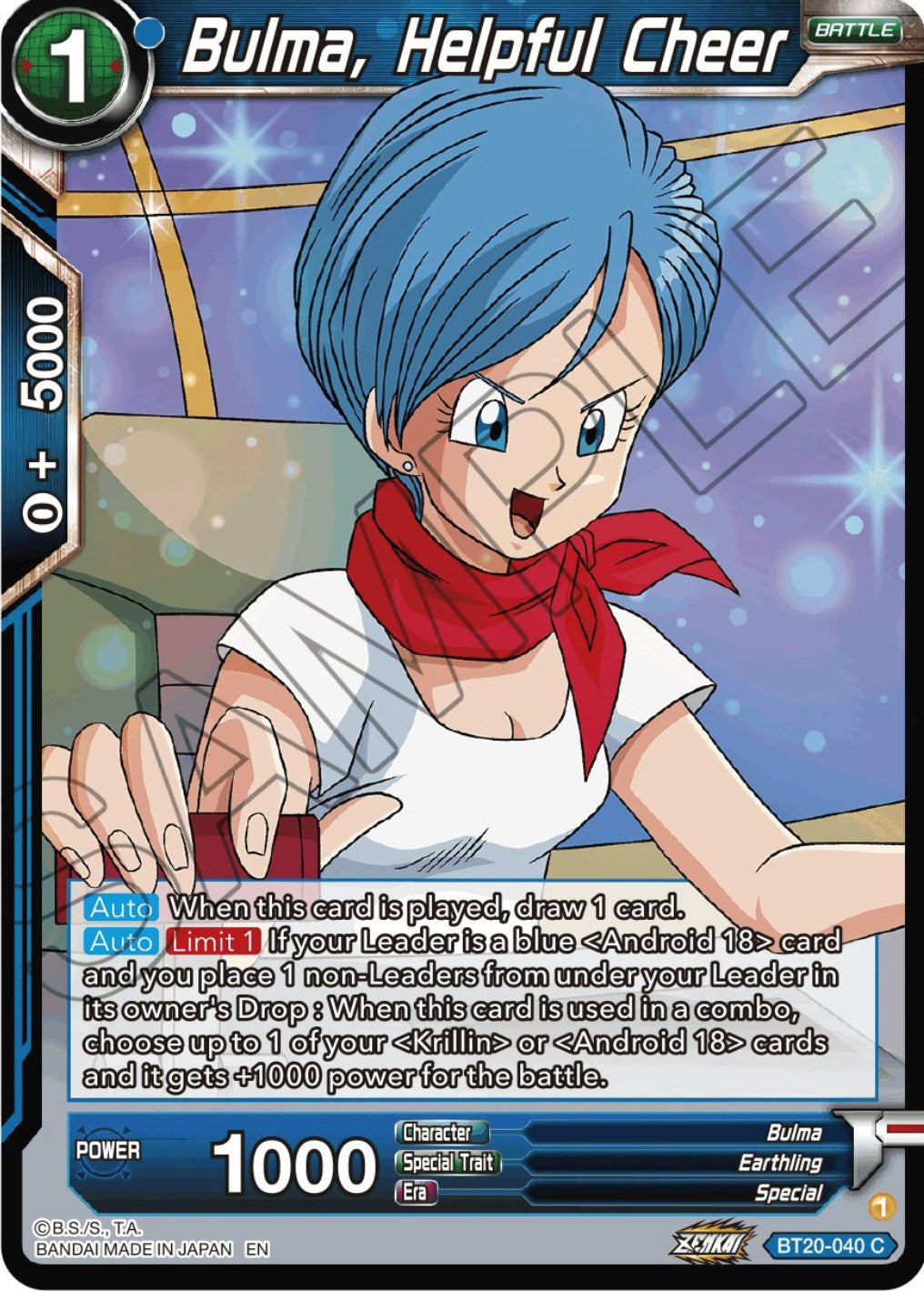 Bulma, Helpful Cheer (BT20-040) [Power Absorbed] | Pegasus Games WI
