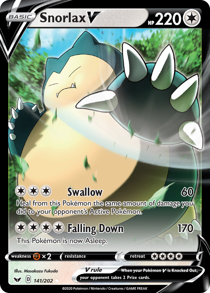 Snorlax V (141/202) [Sword & Shield: Base Set] | Pegasus Games WI