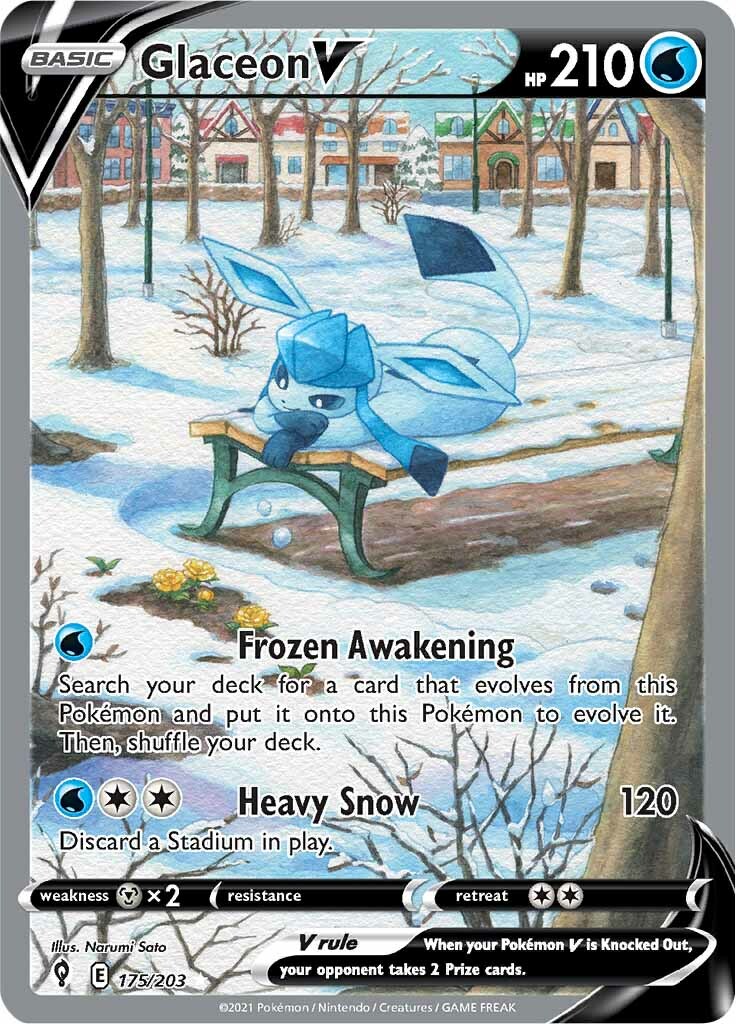 Glaceon V (175/203) [Sword & Shield: Evolving Skies] | Pegasus Games WI