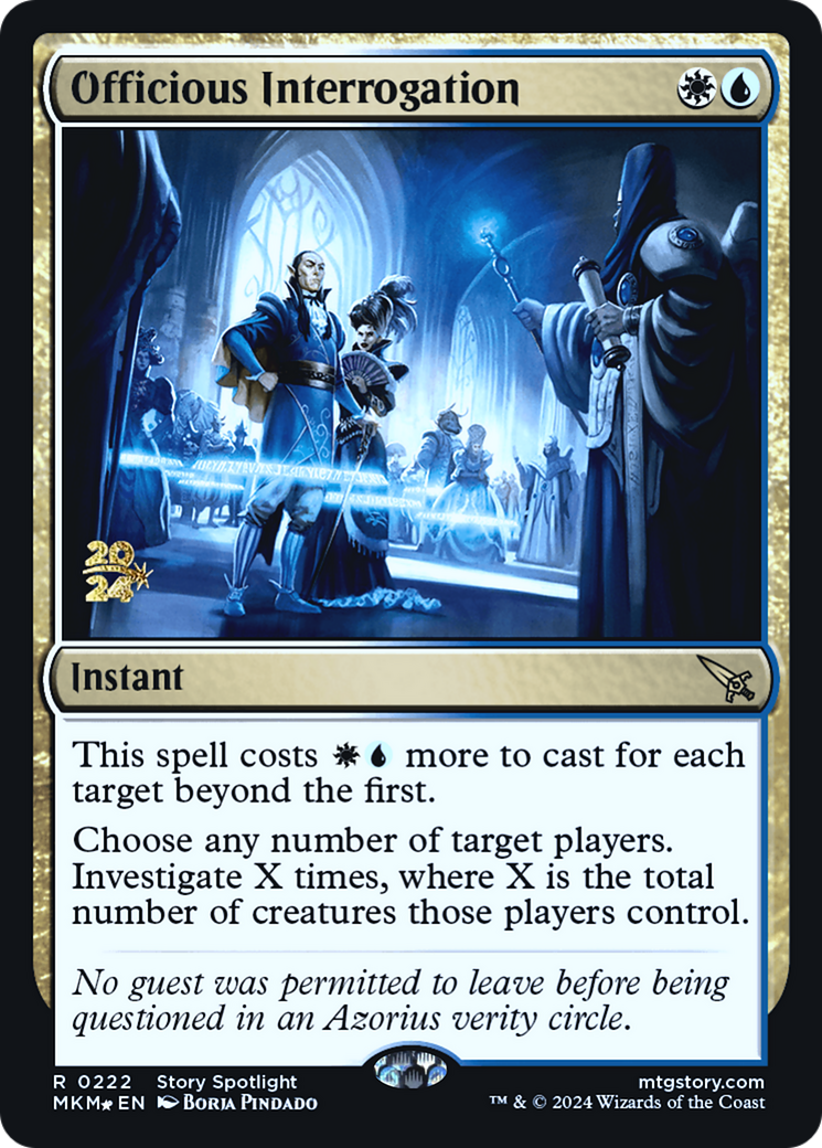 Officious Interrogation [Murders at Karlov Manor Prerelease Promos] | Pegasus Games WI
