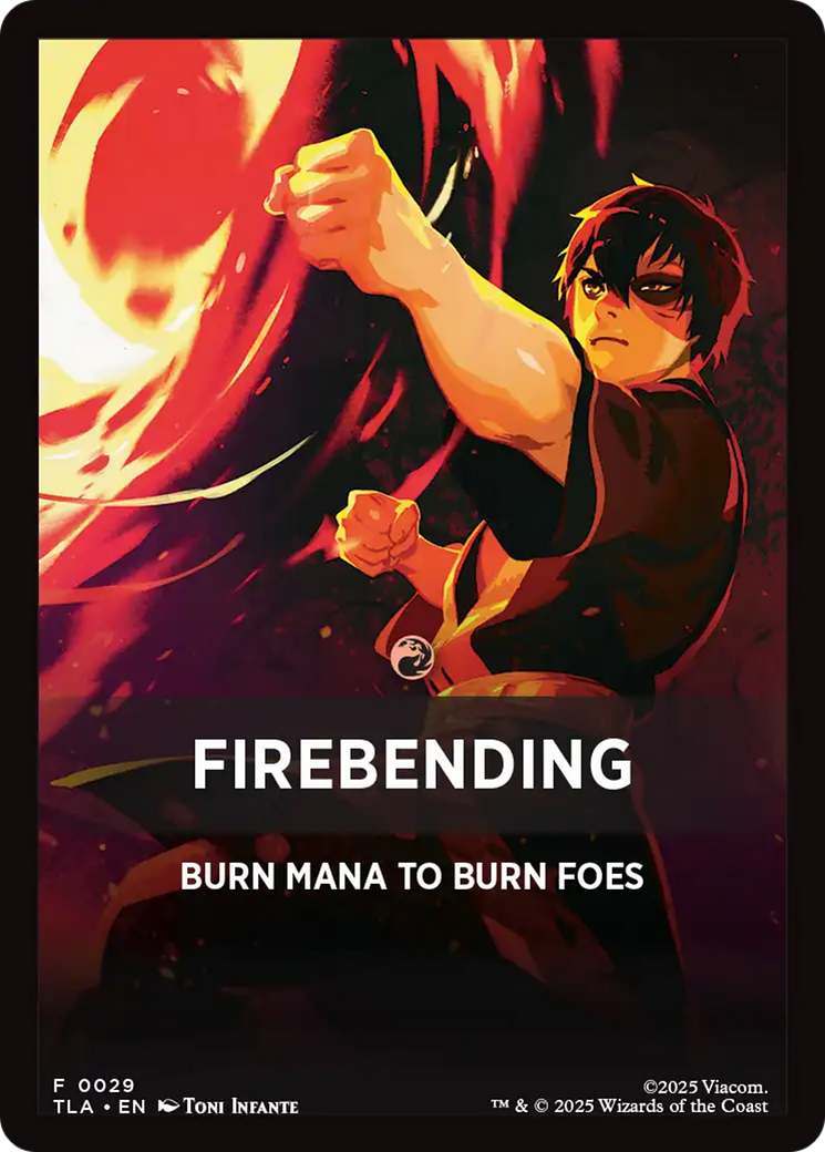 Firebending Theme Card (0029) [Avatar: The Last Airbender Tokens] | Pegasus Games WI