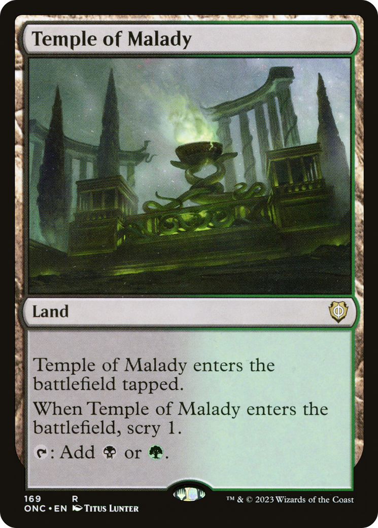 Temple of Malady [Phyrexia: All Will Be One Commander] | Pegasus Games WI