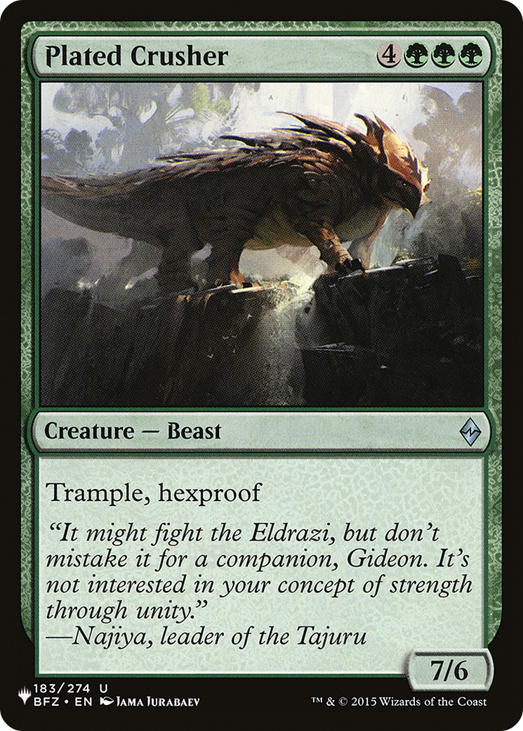 Plated Crusher [The List] | Pegasus Games WI
