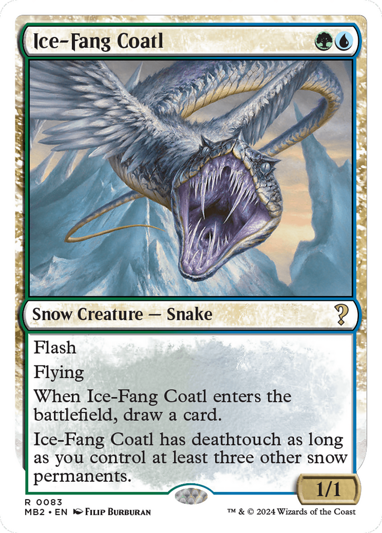 Ice-Fang Coatl (White Border) [Mystery Booster 2] | Pegasus Games WI