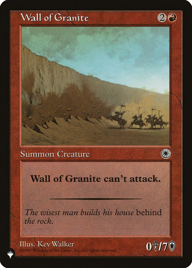 Wall of Granite [The List] | Pegasus Games WI