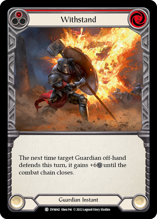 Withstand (Red) [DYN042] (Dynasty)  Rainbow Foil | Pegasus Games WI