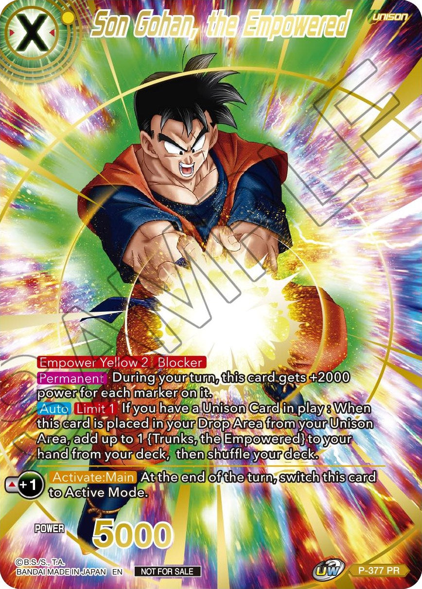 Son Gohan, the Empowered (Gold Stamped) (P-377) [Promotion Cards] | Pegasus Games WI