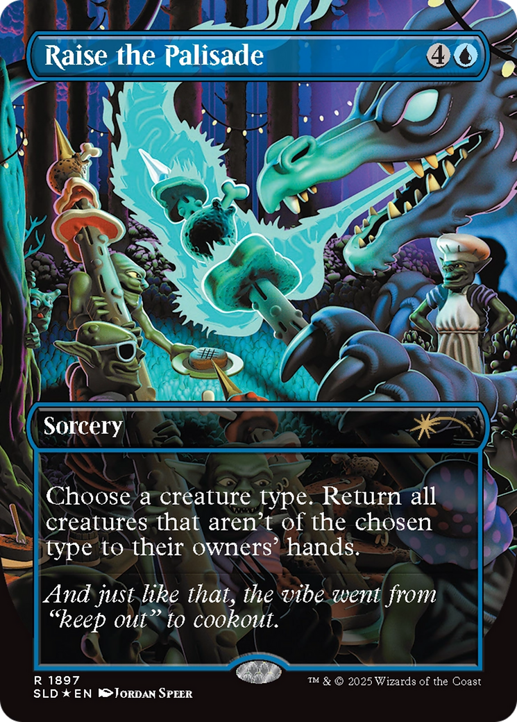 Raise the Palisade (Double Rainbow Foil) [Secret Lair Drop Series] | Pegasus Games WI