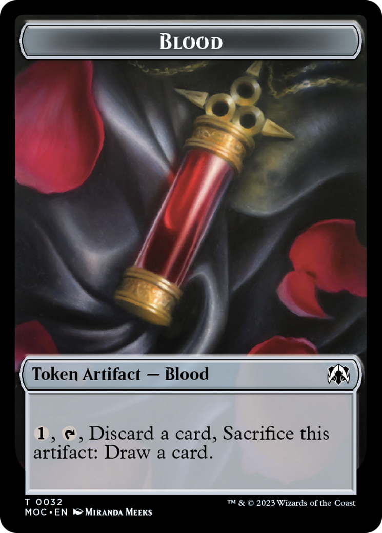 Golem // Blood Double-Sided Token [March of the Machine Commander Tokens] | Pegasus Games WI