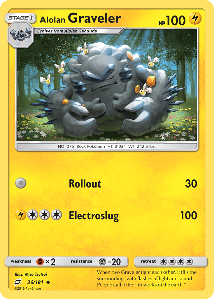 Alolan Graveler (36/181) [Sun & Moon: Team Up] | Pegasus Games WI