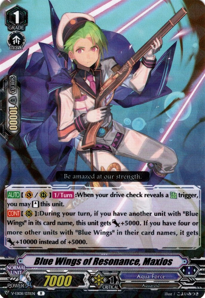 Blue Wings of Resonance, Maxios (V-EB08/031EN) [My Glorious Justice] | Pegasus Games WI