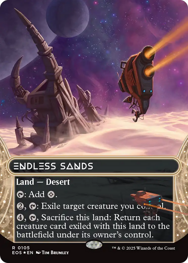 Endless Sands (0105) (Borderless) (Galaxy Foil) [Edge of Eternities: Stellar Sights] | Pegasus Games WI