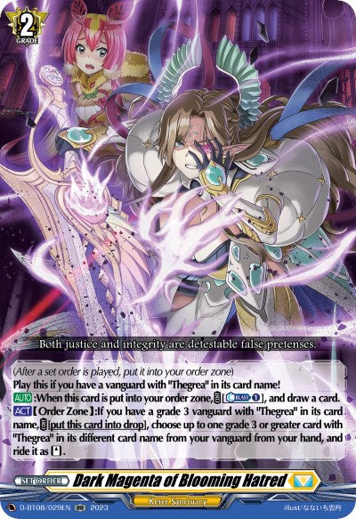 Dark Magenta of Blooming Hatred (D-BT08/029EN) [Minerva Rising] | Pegasus Games WI