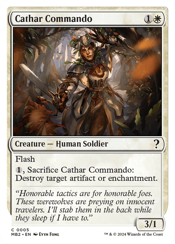 Cathar Commando (White Border) [Mystery Booster 2] | Pegasus Games WI