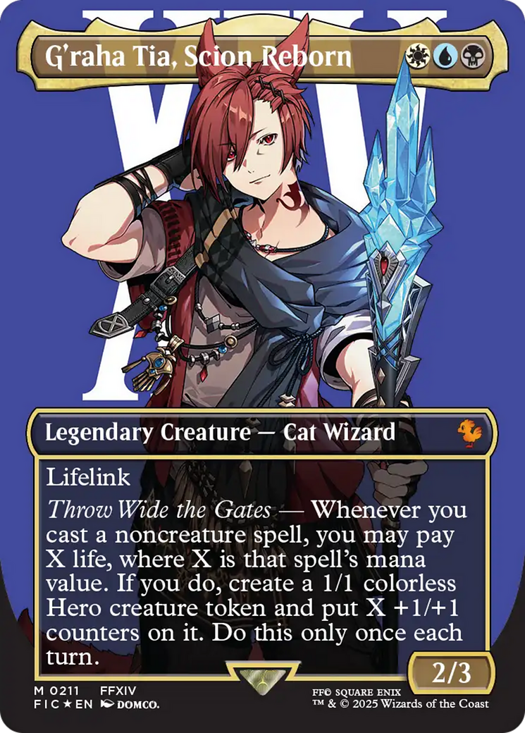 G'raha Tia, Scion Reborn (Borderless) (Surge Foil) [FINAL FANTASY Commander] | Pegasus Games WI