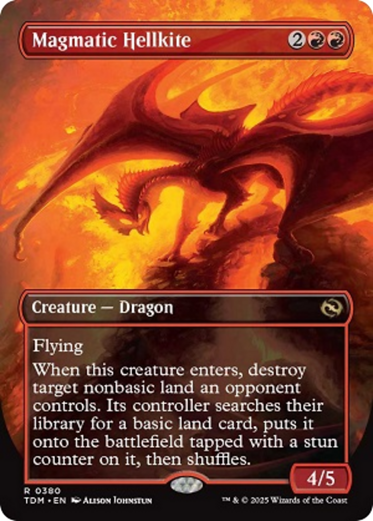 Magmatic Hellkite (Borderless) [Tarkir: Dragonstorm] | Pegasus Games WI