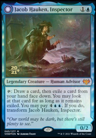Jacob Hauken, Inspector // Hauken's Insight [Innistrad: Crimson Vow Prerelease Promos] | Pegasus Games WI