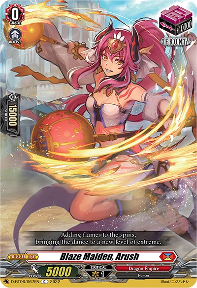 Blaze Maiden, Arush (D-BT06/067EN) [Blazing Dragon Reborn] | Pegasus Games WI