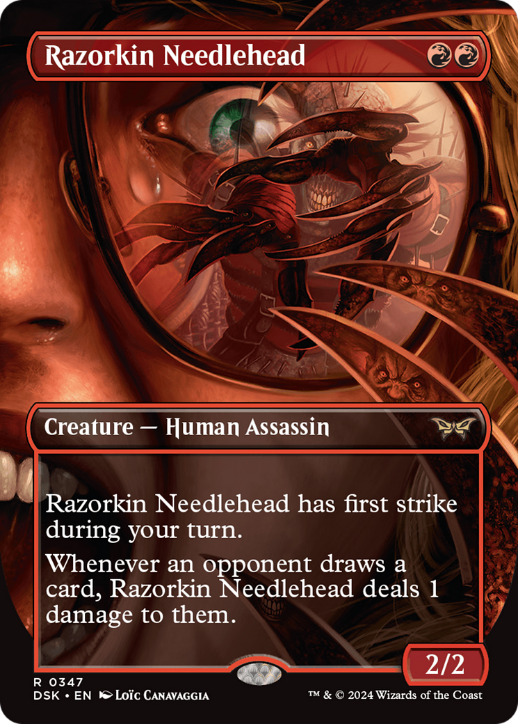 Razorkin Needlehead (Borderless) [Duskmourn: House of Horror] | Pegasus Games WI