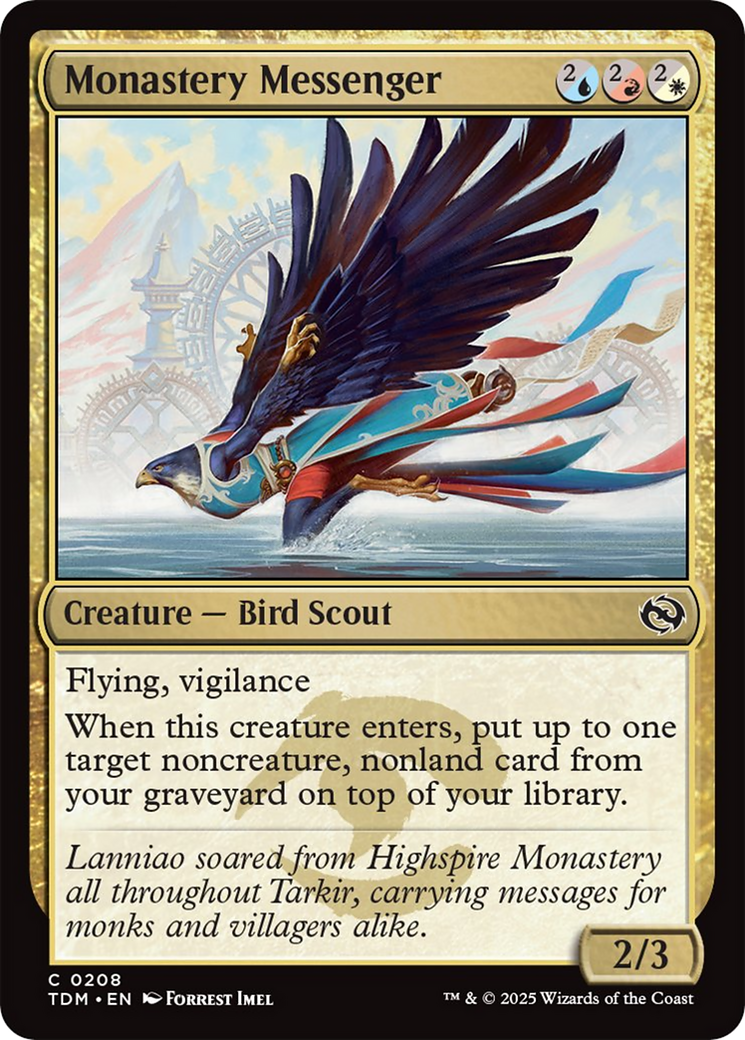 Monastery Messenger [Tarkir: Dragonstorm] | Pegasus Games WI