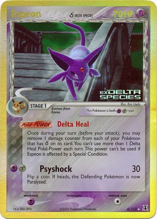 Espeon (4/113) (Delta Species) (Stamped) [EX: Delta Species] | Pegasus Games WI