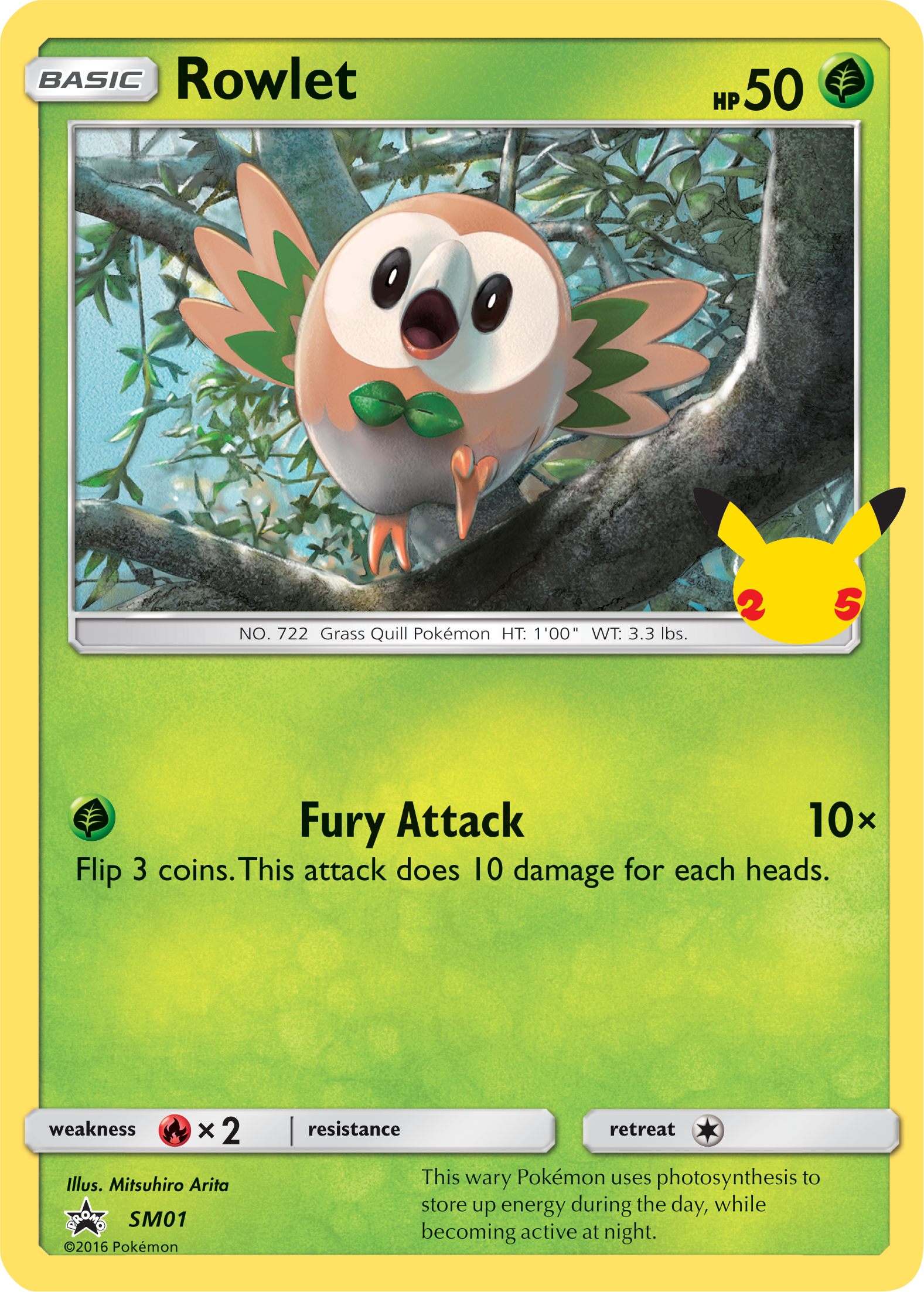 Rowlet (SM01) (Jumbo Card) [First Partner Pack] | Pegasus Games WI