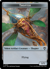 Thopter // Manifest Double-Sided Token [Outlaws of Thunder Junction Commander Tokens] | Pegasus Games WI