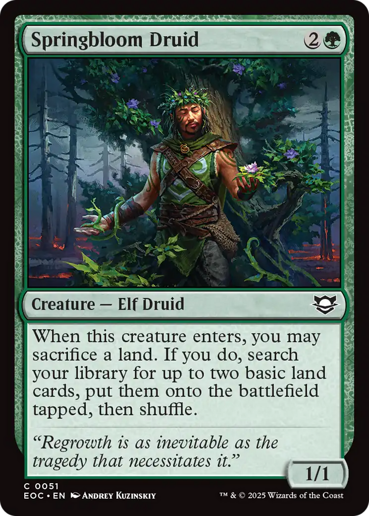 Springbloom Druid [Edge of Eternities Commander] | Pegasus Games WI