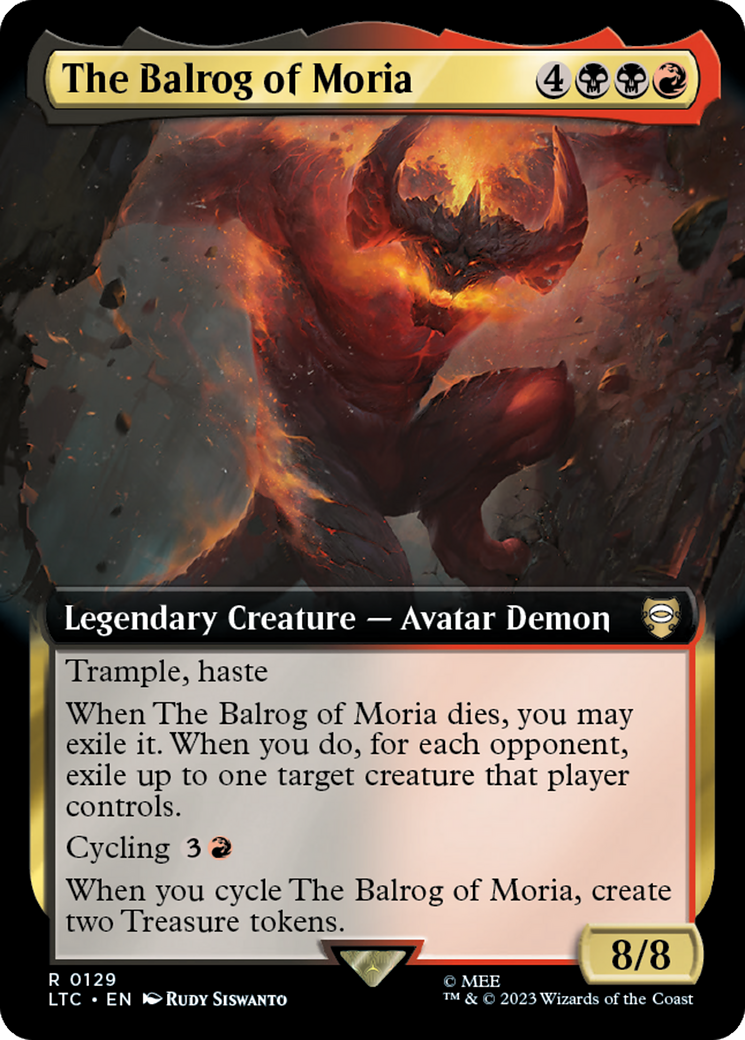 The Balrog of Moria (Extended Art) [The Lord of the Rings: Tales of Middle-Earth Commander] | Pegasus Games WI