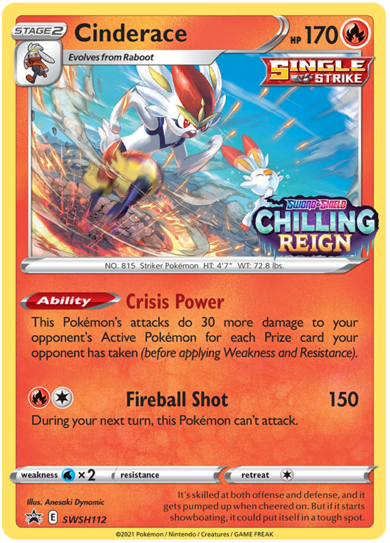 Cinderace (SWSH112) [Sword & Shield: Black Star Promos] | Pegasus Games WI