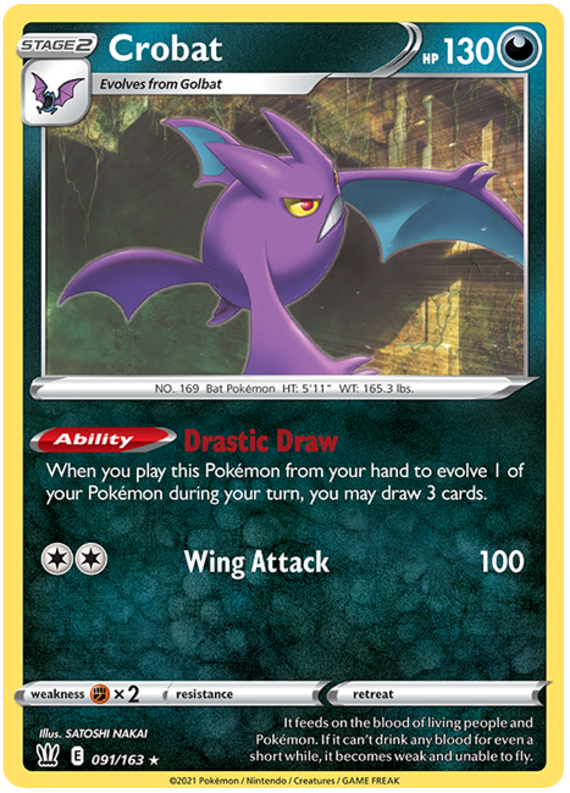 Crobat (091/163) (Theme Deck Exclusive) [Sword & Shield: Battle Styles] | Pegasus Games WI