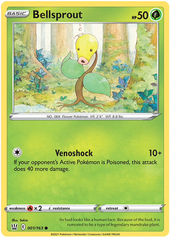 Bellsprout (001/163) [Sword & Shield: Battle Styles] | Pegasus Games WI