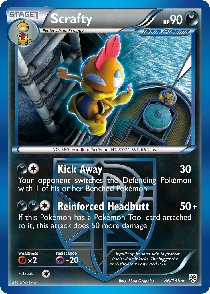 Scrafty (86/135) [Black & White: Plasma Storm] | Pegasus Games WI