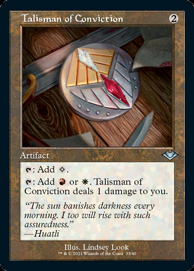 Talisman of Conviction (Retro Foil Etched) [Modern Horizons] | Pegasus Games WI