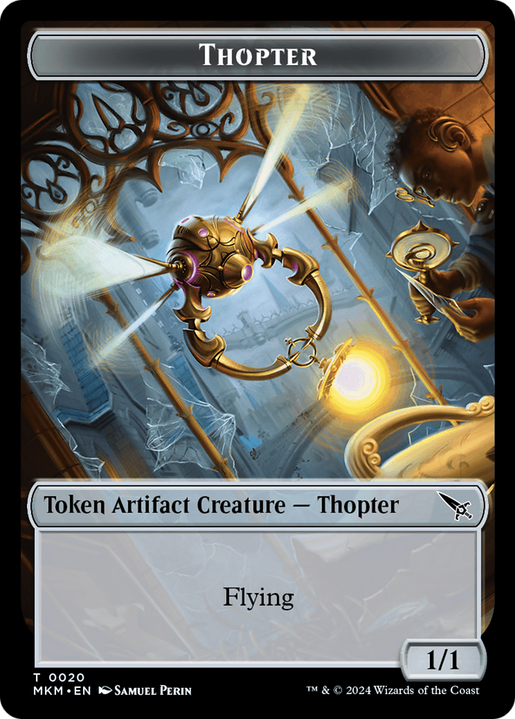 Thopter (0020) // Imp Double-Sided Token [Murders at Karlov Manor Tokens] | Pegasus Games WI