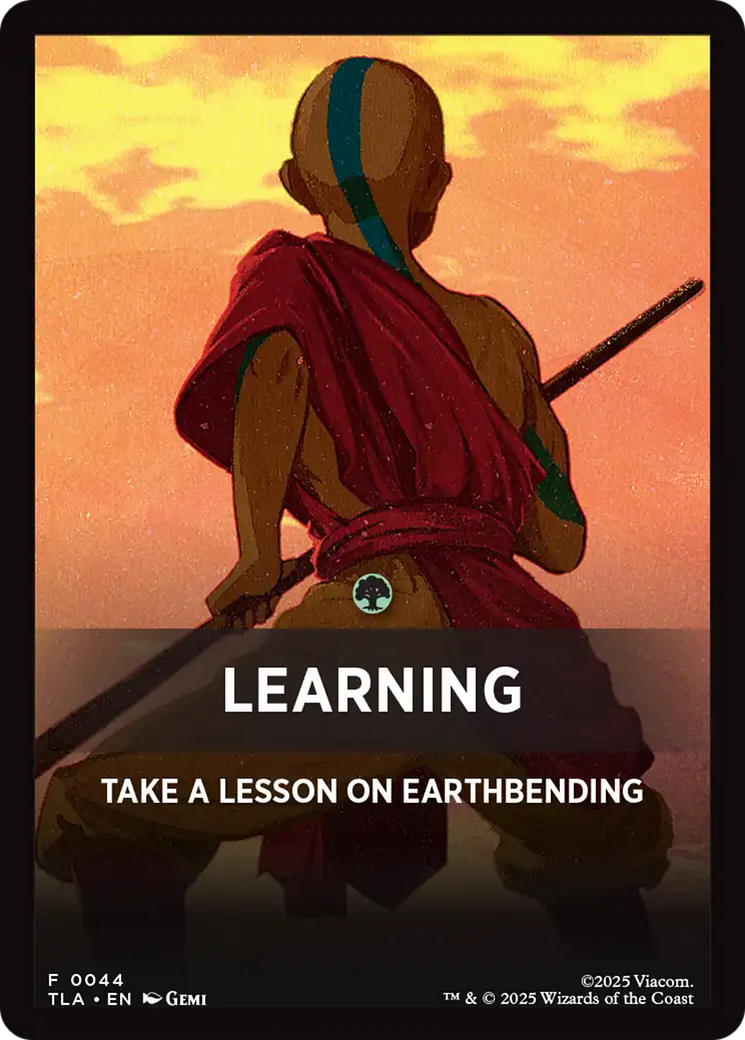 Learning Theme Card [Avatar: The Last Airbender Tokens] | Pegasus Games WI