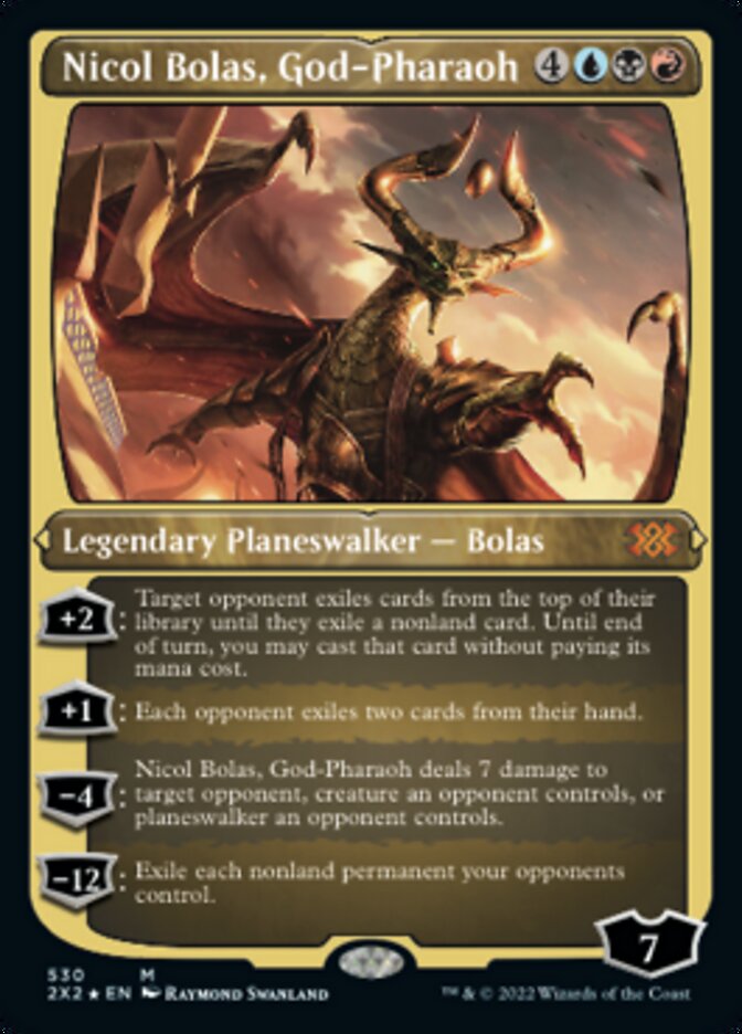 Nicol Bolas, God-Pharaoh (Foil Etched) [Double Masters 2022] | Pegasus Games WI