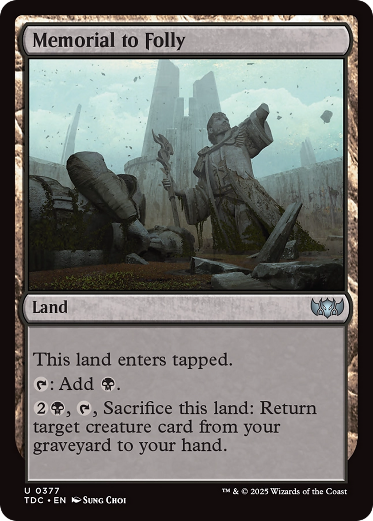 Memorial to Folly [Tarkir: Dragonstorm Commander] | Pegasus Games WI