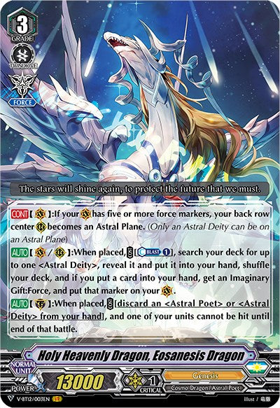 Holy Heavenly Dragon, Eosanesis Dragon (V-BT12/003EN) [Divine Lightning Radiance] | Pegasus Games WI