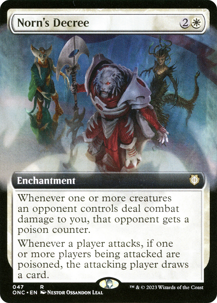 Norn's Decree (Extended Art) [Phyrexia: All Will Be One Commander] | Pegasus Games WI