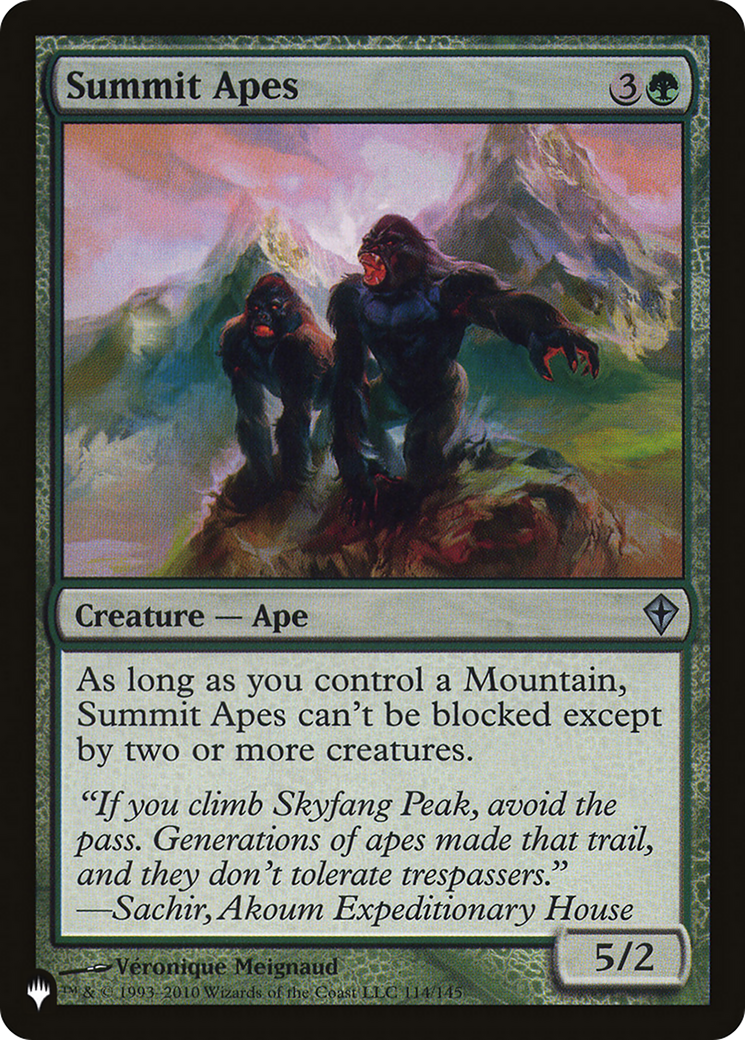 Summit Apes [The List] | Pegasus Games WI