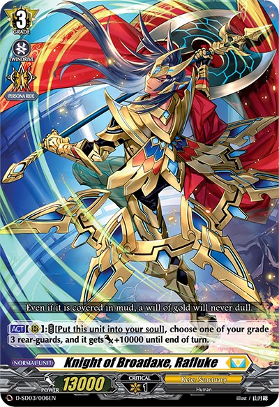 Knight of Broadaxe, Rafluke (D-SD03/006EN) [Tohya Ebata: Apex Ruler] | Pegasus Games WI