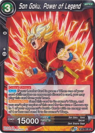 Son Goku, Power of Legend (BT10-128) [Rise of the Unison Warrior 2nd Edition] | Pegasus Games WI