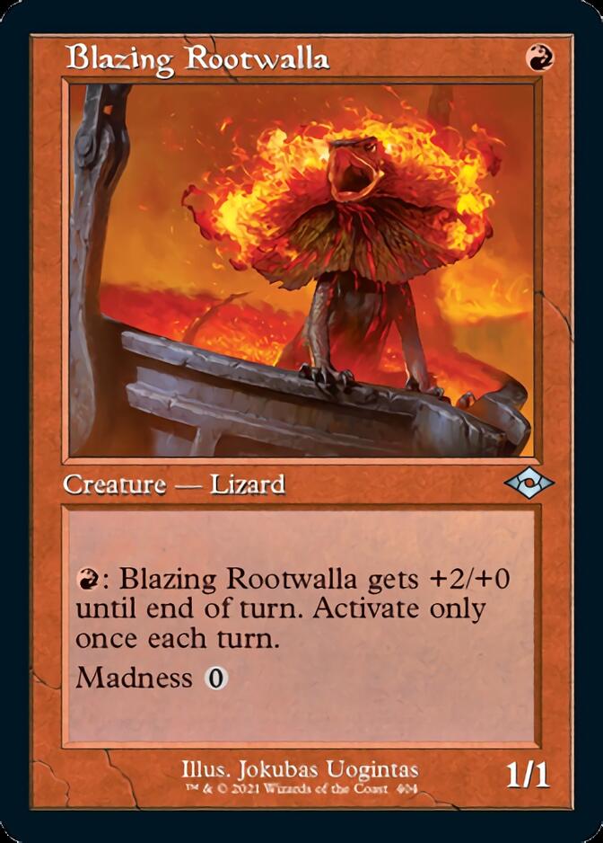 Blazing Rootwalla (Retro Foil Etched) [Modern Horizons 2] | Pegasus Games WI