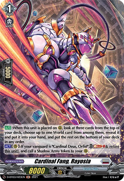 Cardinal Fang, Rayosia (D-BT03/H23EN) [Advance of Intertwined Stars] | Pegasus Games WI