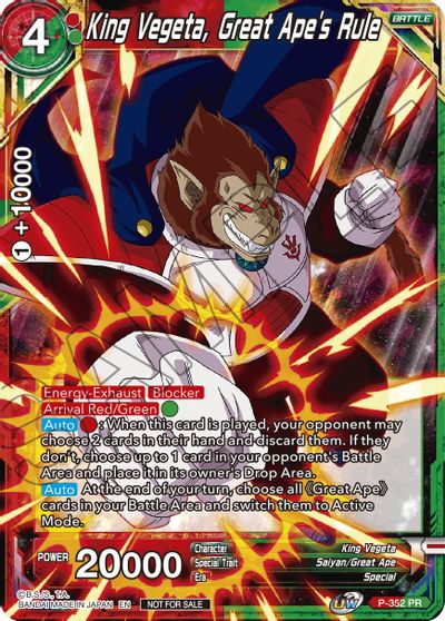 King Vegeta, Great Ape's Rule (P-352) [Tournament Promotion Cards] | Pegasus Games WI