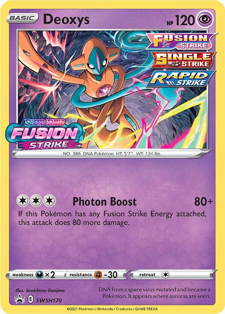 Deoxys (SWSH170) (Prerelease Promo) [Sword & Shield: Black Star Promos] | Pegasus Games WI