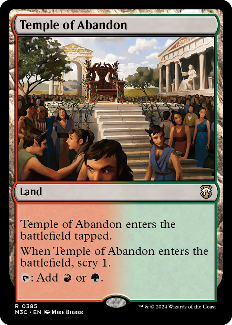 Temple of Abandon (Ripple Foil) [Modern Horizons 3 Commander] | Pegasus Games WI