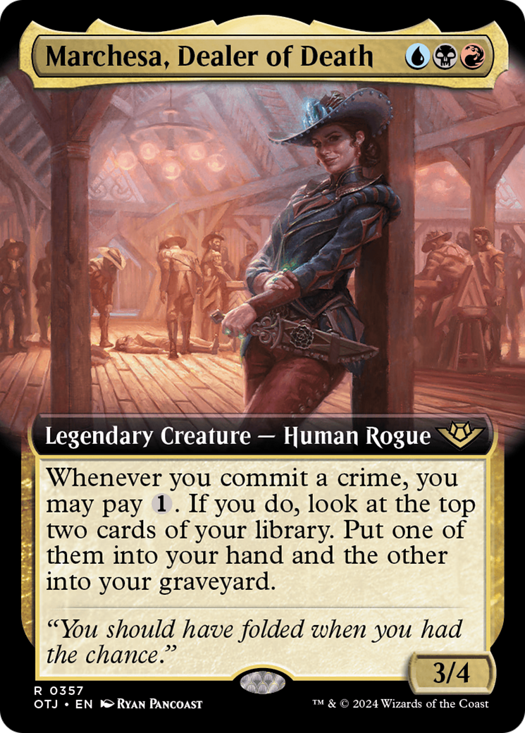 Marchesa, Dealer of Death (Extended Art) [Outlaws of Thunder Junction] | Pegasus Games WI